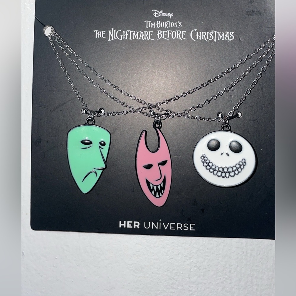 Lock, Shock & Barrel Nightmare before Christmas Necklace set